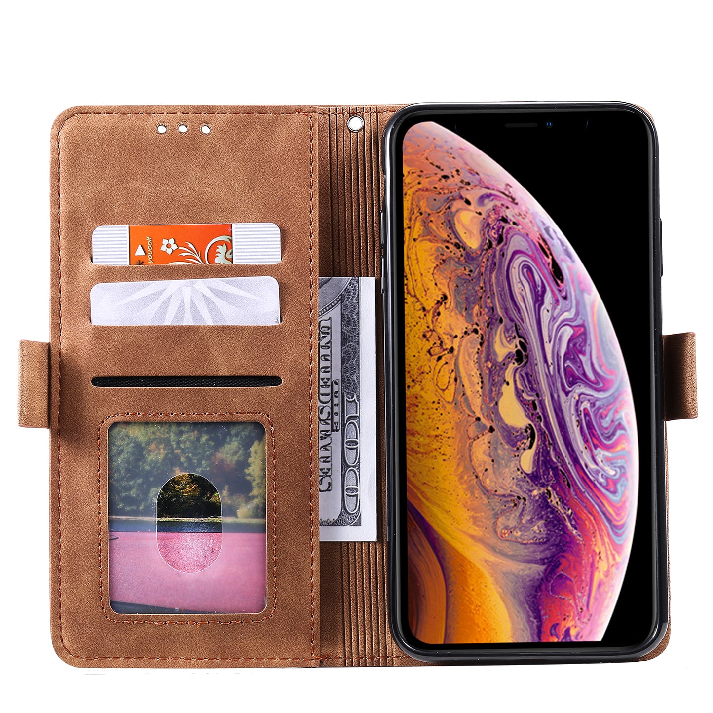 Rerto Splicing Leather Cover with Wallet for Xiaomi Redmi 9A