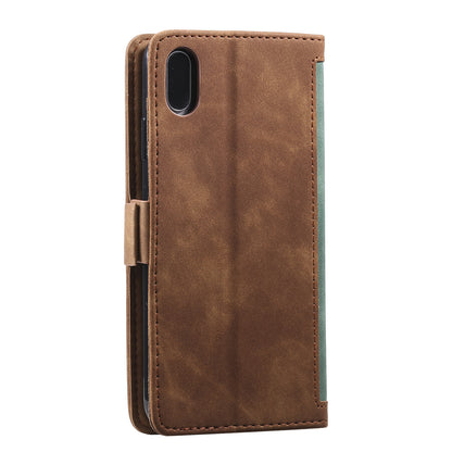 Rerto Splicing Leather Cover with Wallet for Xiaomi Redmi 9A