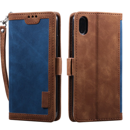 Rerto Splicing Leather Cover with Wallet for Xiaomi Redmi 9A
