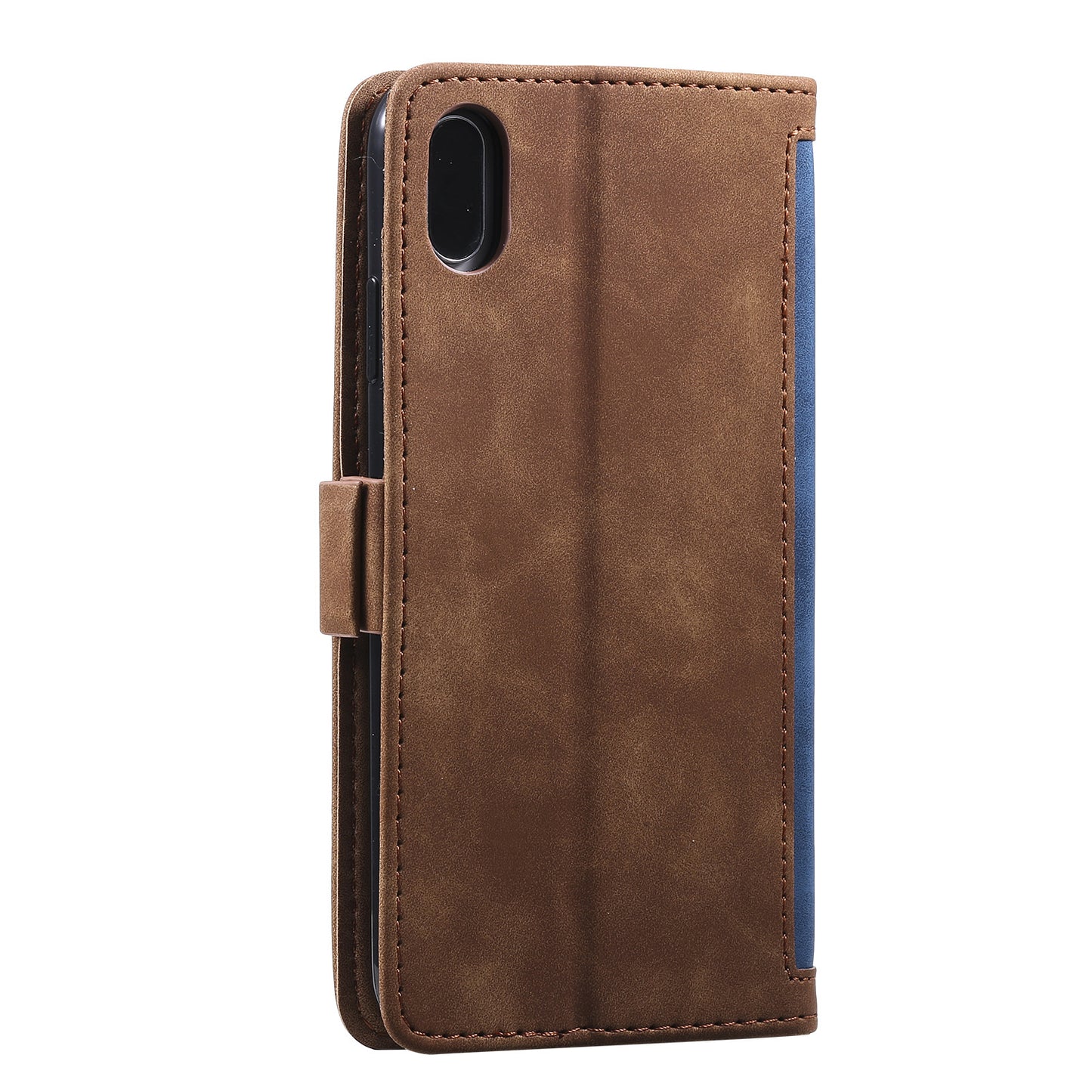 Rerto Splicing Leather Cover with Wallet for Xiaomi Redmi 9A