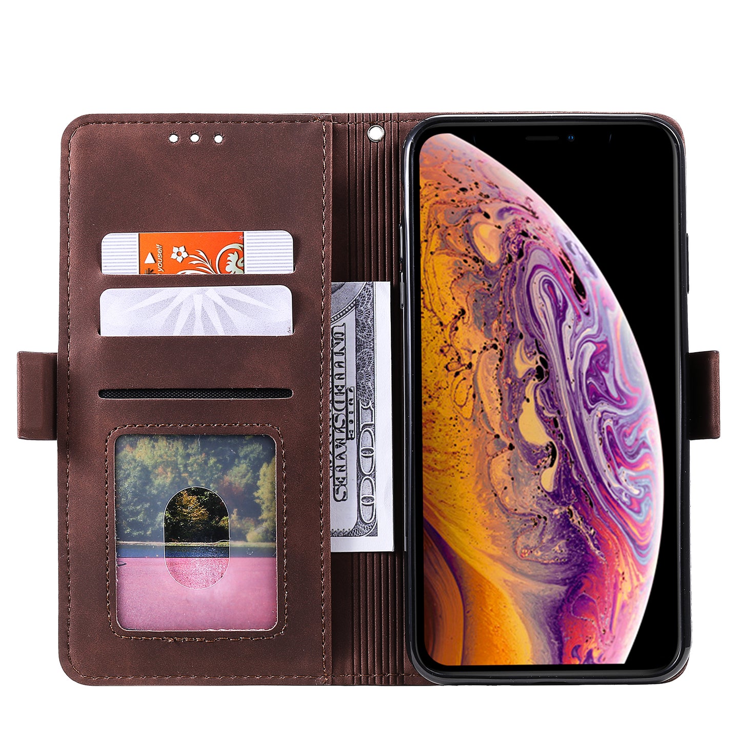Rerto Splicing Leather Cover with Wallet for Xiaomi Redmi 9A