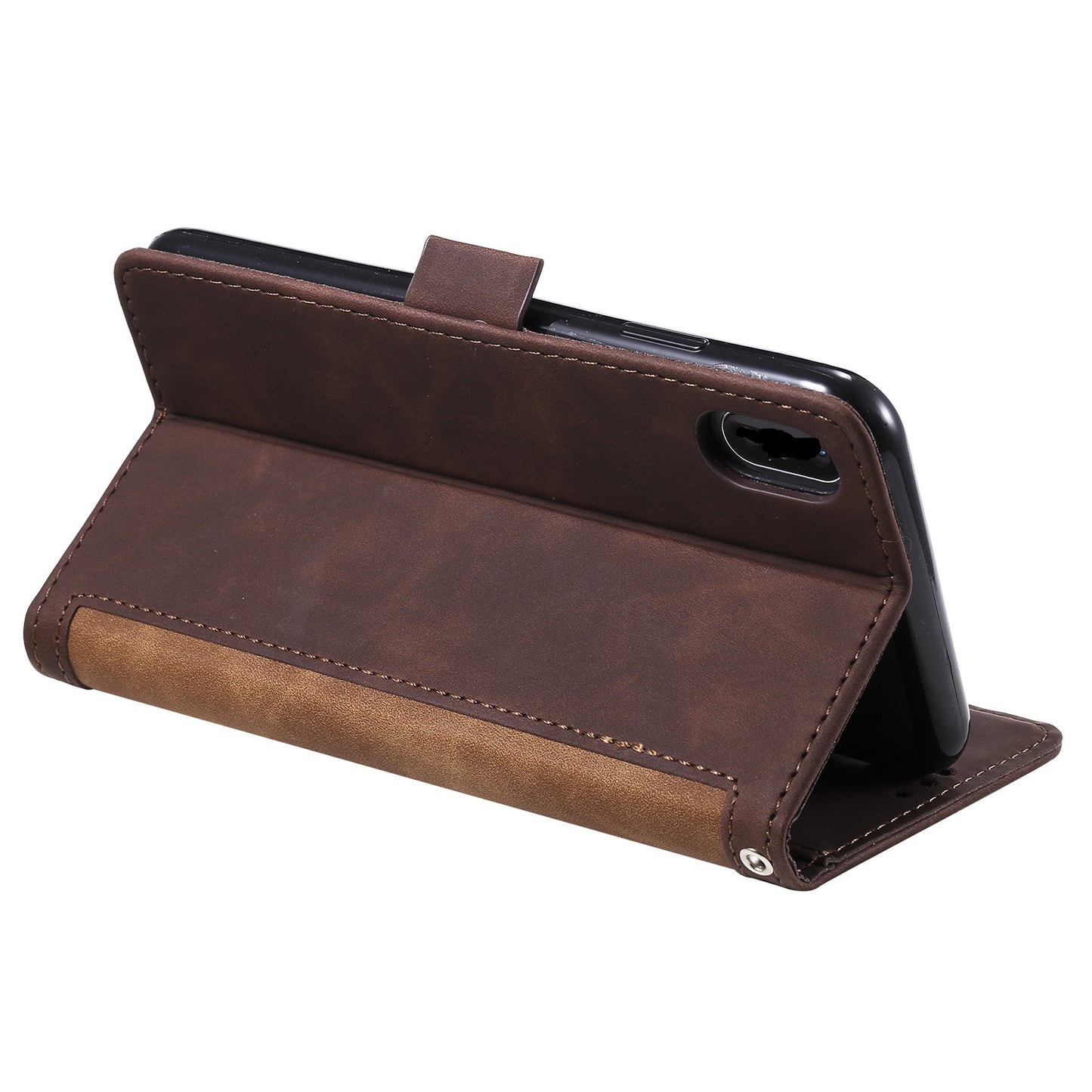 Rerto Splicing Leather Cover with Wallet for Xiaomi Redmi 9A
