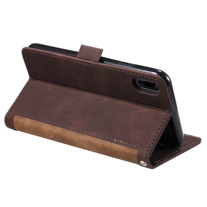 Rerto Splicing Leather Cover with Wallet for Xiaomi Redmi 9A