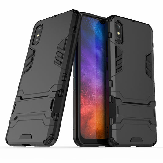 2 in 1 PC + TPU Hybrid Kickstand Phone Cover for Xiaomi Redmi 9A