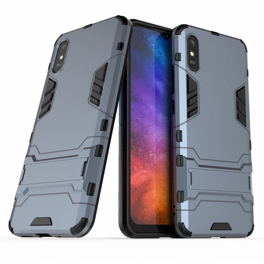 2 in 1 PC + TPU Hybrid Kickstand Phone Cover for Xiaomi Redmi 9A