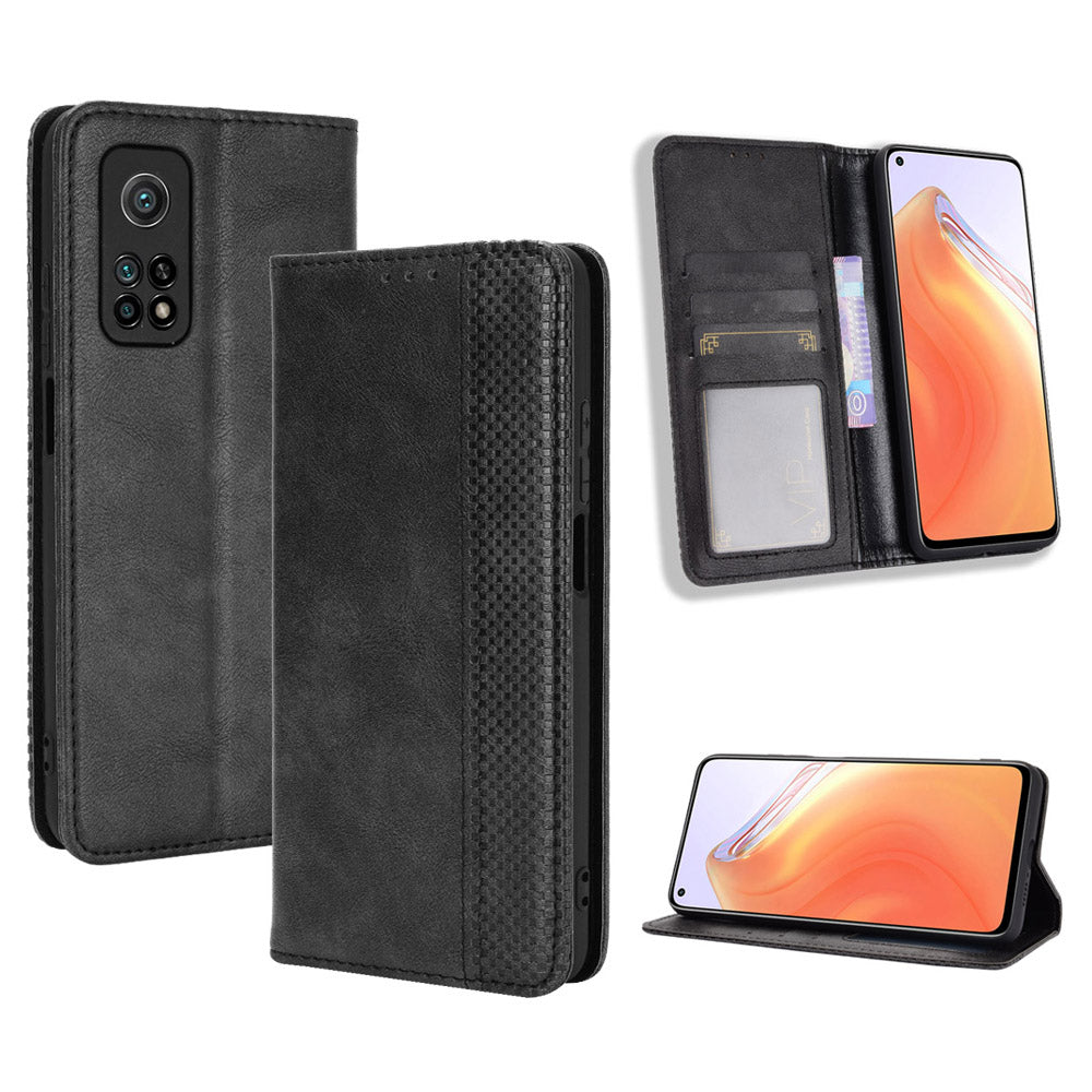 Auto-absorbed Retro Leather Case Cover for Xiaomi Mi 10T 5G/Mi 10T Pro 5G/Redmi K30S