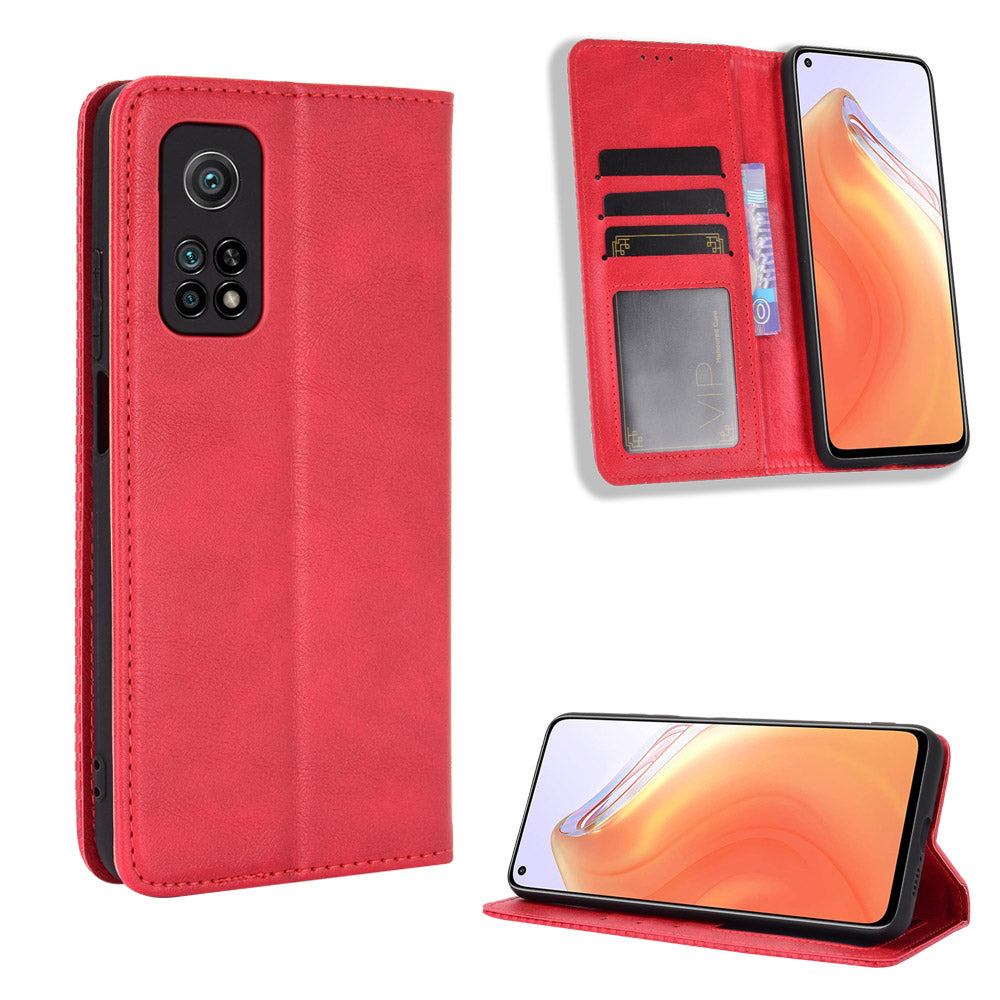 Auto-absorbed Retro Leather Case Cover for Xiaomi Mi 10T 5G/Mi 10T Pro 5G/Redmi K30S