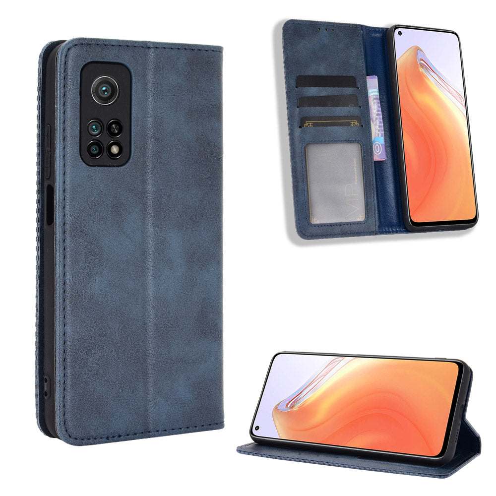 Auto-absorbed Retro Leather Case Cover for Xiaomi Mi 10T 5G/Mi 10T Pro 5G/Redmi K30S