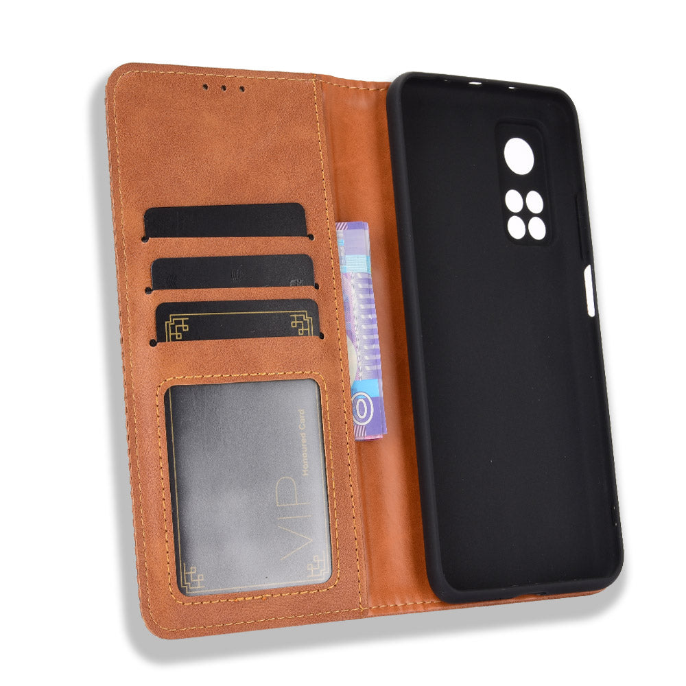 Auto-absorbed Retro Leather Case Cover for Xiaomi Mi 10T 5G/Mi 10T Pro 5G/Redmi K30S