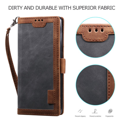 Retro Style Splicing Leather Cover Wallet Case for Xiaomi Mi 10T 5G / Mi 10T Pro 5G / Redmi K30S