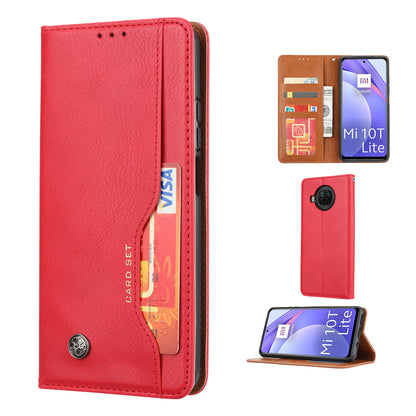 Magnetic Leather Cover Wallet Stand Phone Shell with Inner Wallet and Outer Card Holder for Xiaomi Mi 10T Lite 5G/Redmi Note 9 Pro 5G/Mi 10i 5G