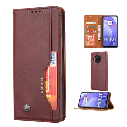 Magnetic Leather Cover Wallet Stand Phone Shell with Inner Wallet and Outer Card Holder for Xiaomi Mi 10T Lite 5G/Redmi Note 9 Pro 5G/Mi 10i 5G