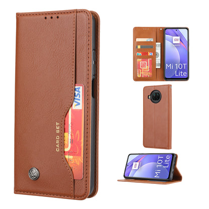 Magnetic Leather Cover Wallet Stand Phone Shell with Inner Wallet and Outer Card Holder for Xiaomi Mi 10T Lite 5G/Redmi Note 9 Pro 5G/Mi 10i 5G