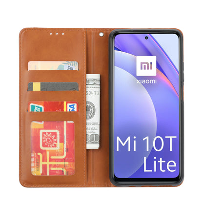 Magnetic Leather Cover Wallet Stand Phone Shell with Inner Wallet and Outer Card Holder for Xiaomi Mi 10T Lite 5G/Redmi Note 9 Pro 5G/Mi 10i 5G