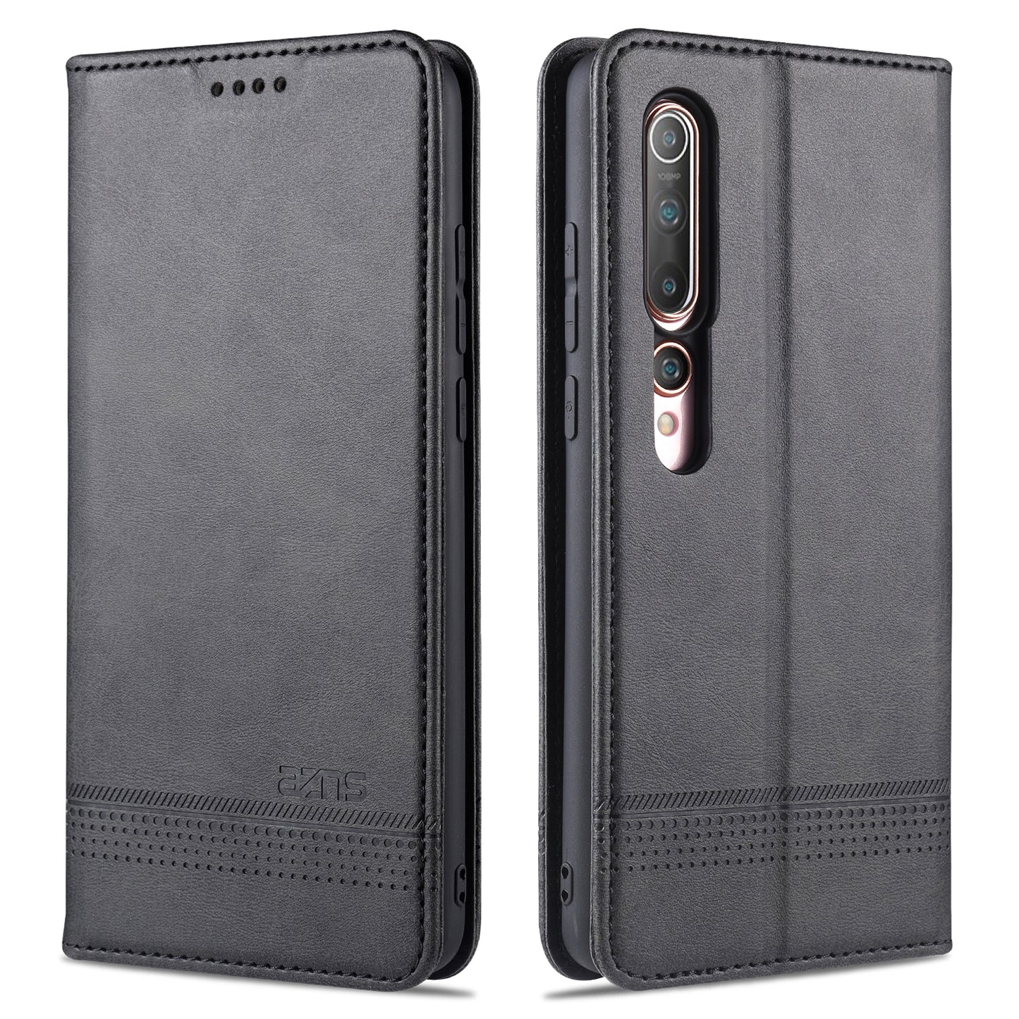 AZNS Auto-absorbed Leather Wallet Stand Case for Xiaomi Mi 10/10 Pro Phone Cover