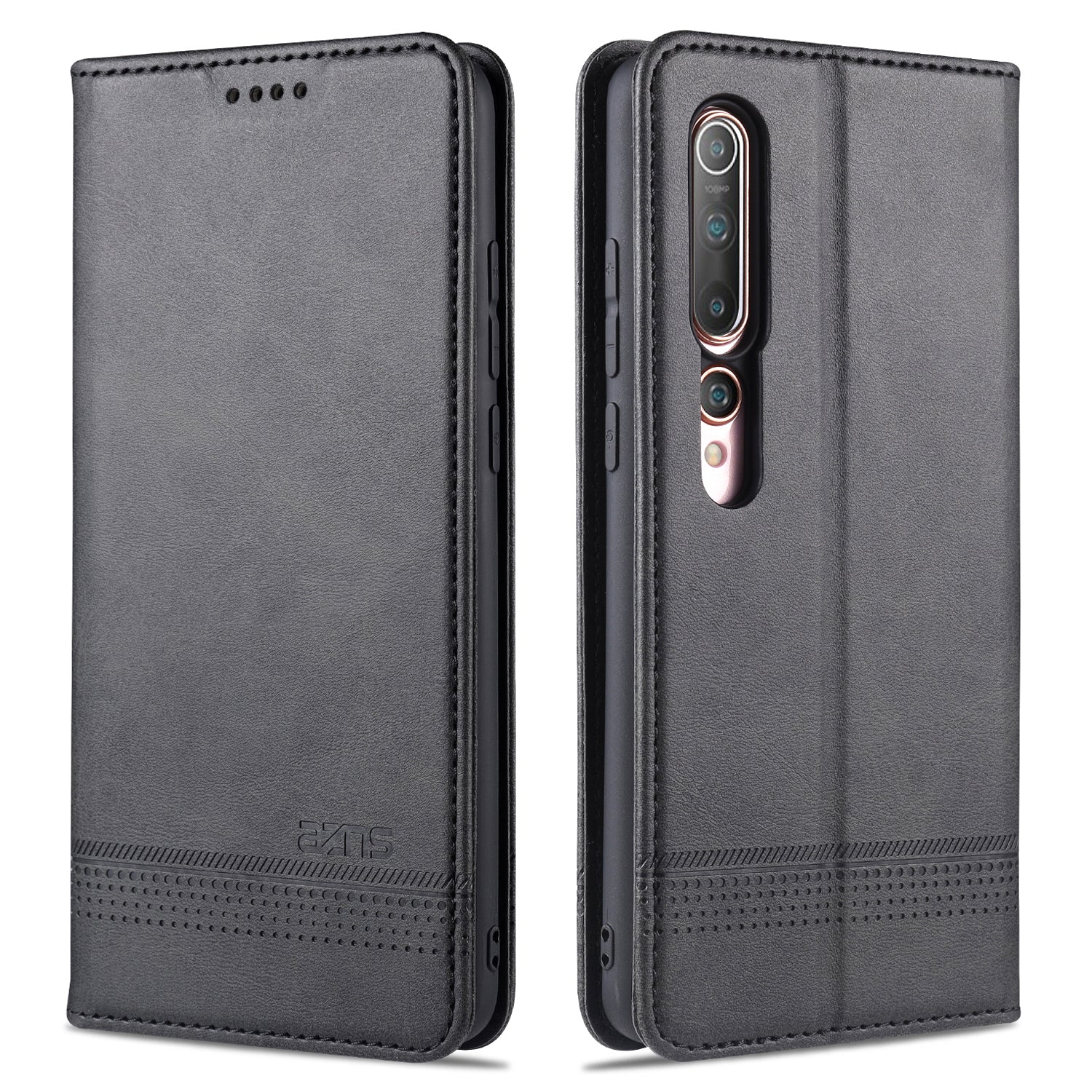 AZNS Auto-absorbed Leather Wallet Stand Case for Xiaomi Mi 10/10 Pro Phone Cover