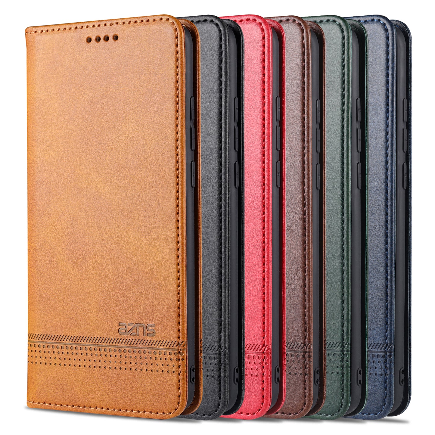AZNS Auto-absorbed Leather Wallet Stand Case for Xiaomi Mi 10/10 Pro Phone Cover