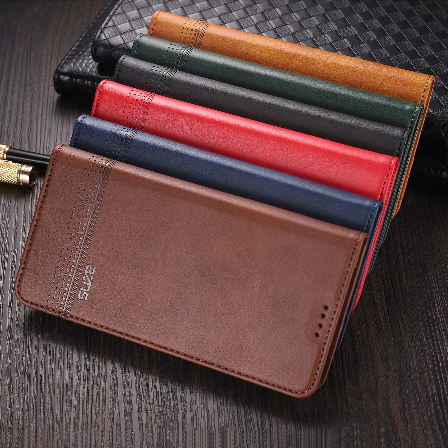 AZNS Auto-absorbed Leather Wallet Stand Case for Xiaomi Mi 10/10 Pro Phone Cover