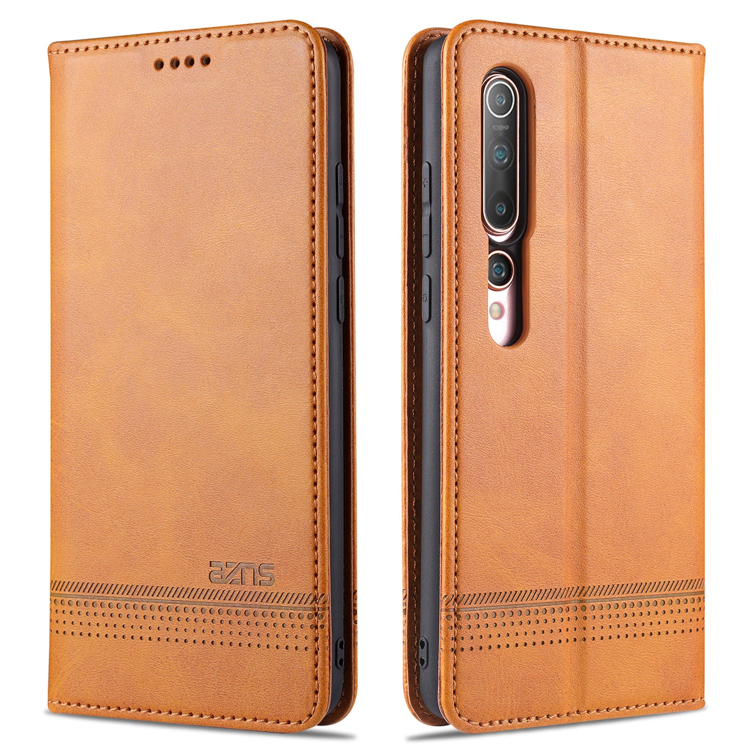 AZNS Auto-absorbed Leather Wallet Stand Case for Xiaomi Mi 10/10 Pro Phone Cover