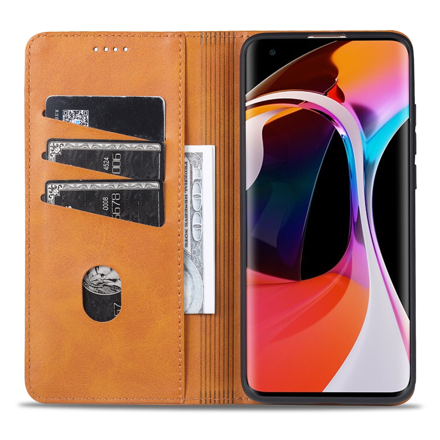 AZNS Auto-absorbed Leather Wallet Stand Case for Xiaomi Mi 10/10 Pro Phone Cover