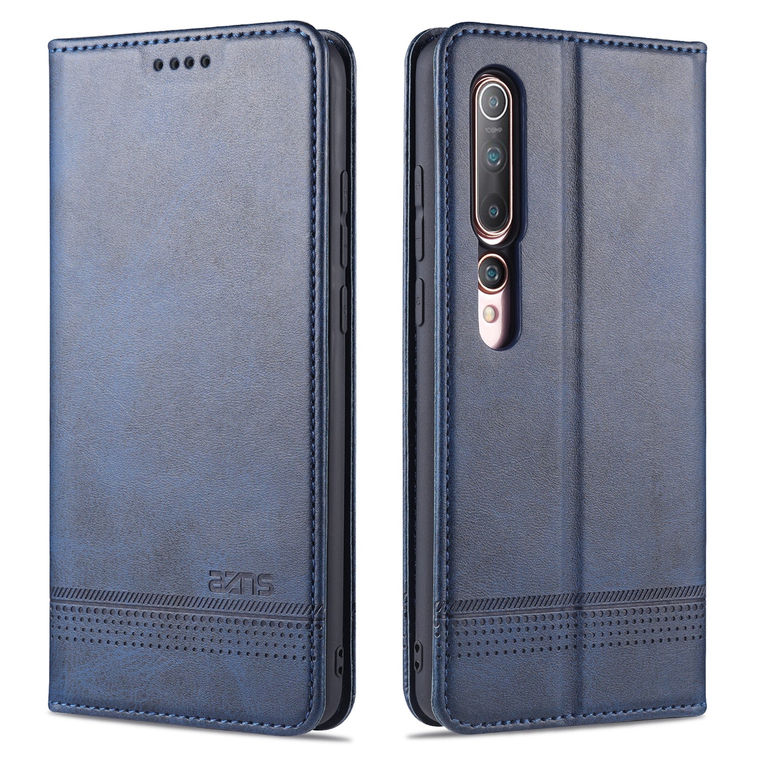 AZNS Auto-absorbed Leather Wallet Stand Case for Xiaomi Mi 10/10 Pro Phone Cover