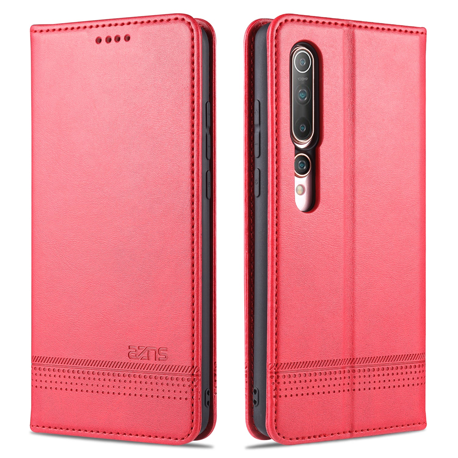 AZNS Auto-absorbed Leather Wallet Stand Case for Xiaomi Mi 10/10 Pro Phone Cover