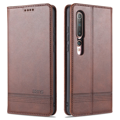 AZNS Auto-absorbed Leather Wallet Stand Case for Xiaomi Mi 10/10 Pro Phone Cover
