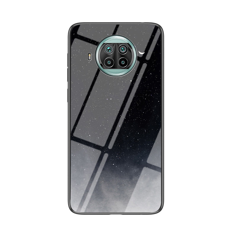 TPU + PC + Tempered Glass Ultra Thin Hybrid Phone Cover Shell with Starry Sky Pattern for Xiaomi Mi 10T Lite 5G/Redmi Note 9 Pro 5G/Mi 10i 5G