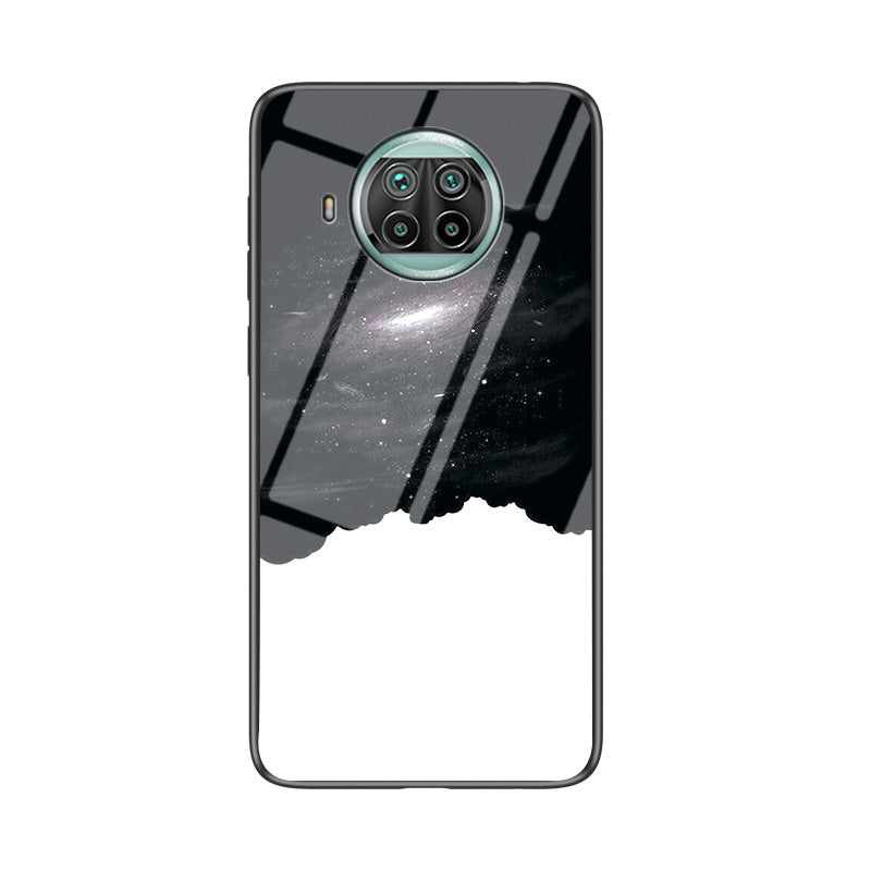 TPU + PC + Tempered Glass Ultra Thin Hybrid Phone Cover Shell with Starry Sky Pattern for Xiaomi Mi 10T Lite 5G/Redmi Note 9 Pro 5G/Mi 10i 5G