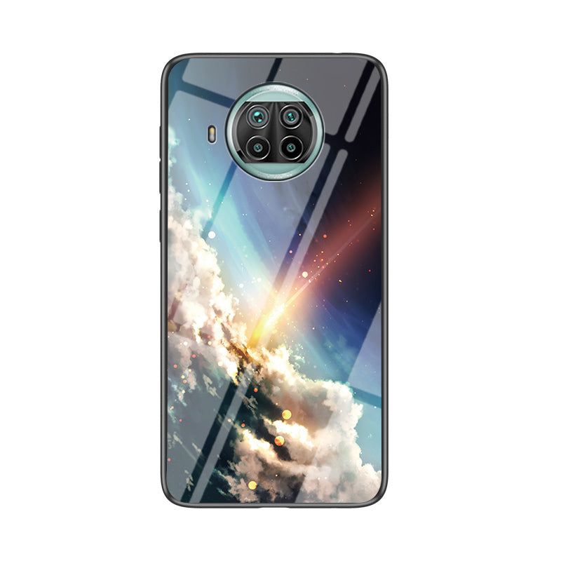 TPU + PC + Tempered Glass Ultra Thin Hybrid Phone Cover Shell with Starry Sky Pattern for Xiaomi Mi 10T Lite 5G/Redmi Note 9 Pro 5G/Mi 10i 5G