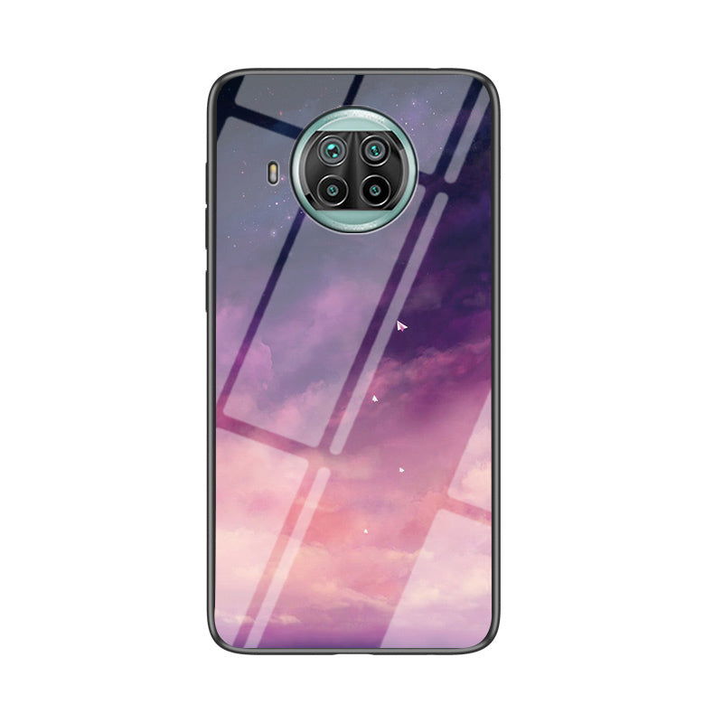 TPU + PC + Tempered Glass Ultra Thin Hybrid Phone Cover Shell with Starry Sky Pattern for Xiaomi Mi 10T Lite 5G/Redmi Note 9 Pro 5G/Mi 10i 5G