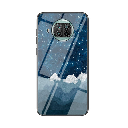 TPU + PC + Tempered Glass Ultra Thin Hybrid Phone Cover Shell with Starry Sky Pattern for Xiaomi Mi 10T Lite 5G/Redmi Note 9 Pro 5G/Mi 10i 5G