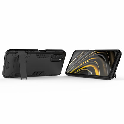 2 in 1 for Xiaomi Poco M3 PC + TPU Hybrid Case Cover with Kickstand