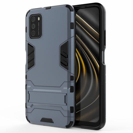 2 in 1 for Xiaomi Poco M3 PC + TPU Hybrid Case Cover with Kickstand