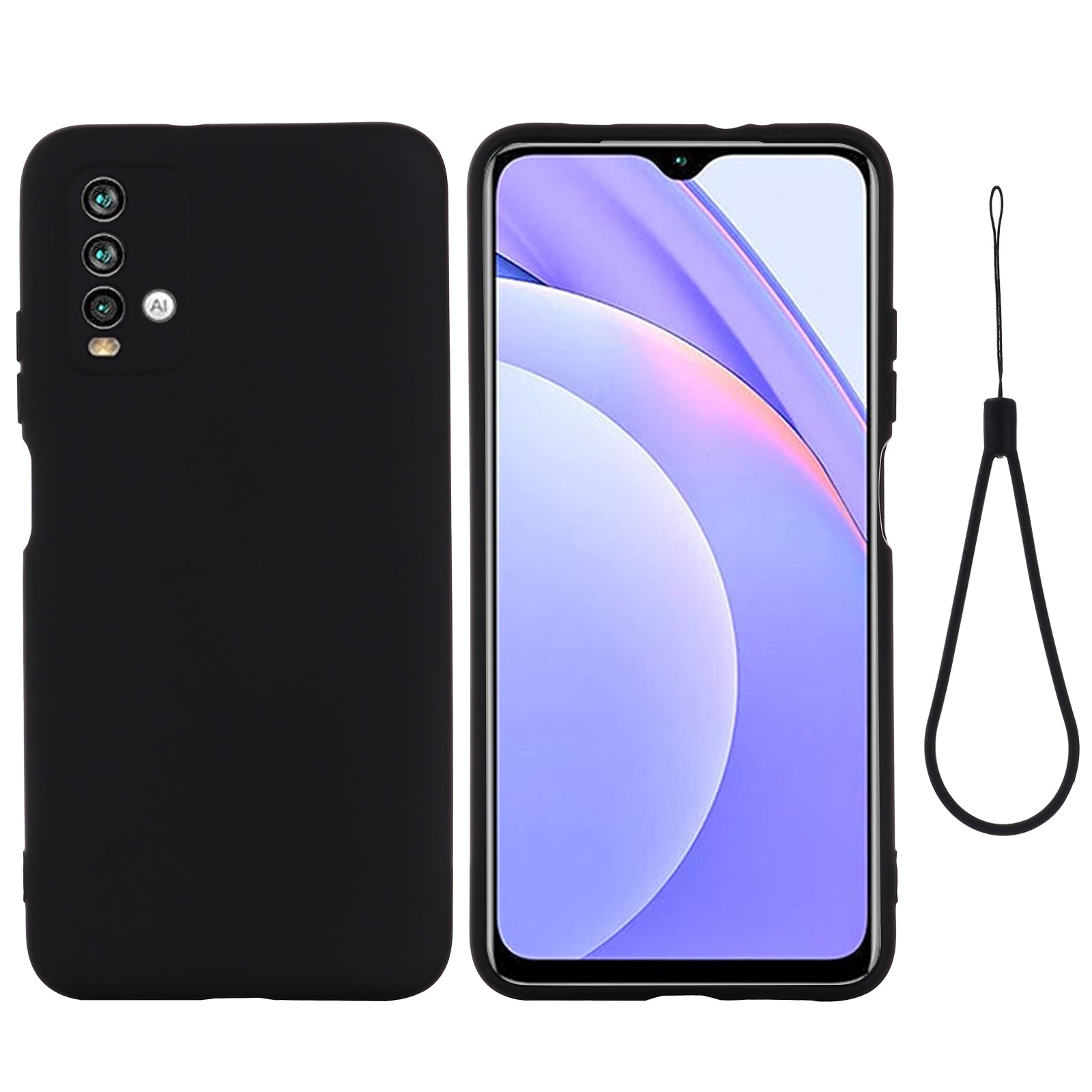 Shockproof Soft Liquid Silicone Cover Case for Xiaomi Redmi Note 9 4G (Qualcomm 662)/ Redmi 9 Power/Redmi 9T