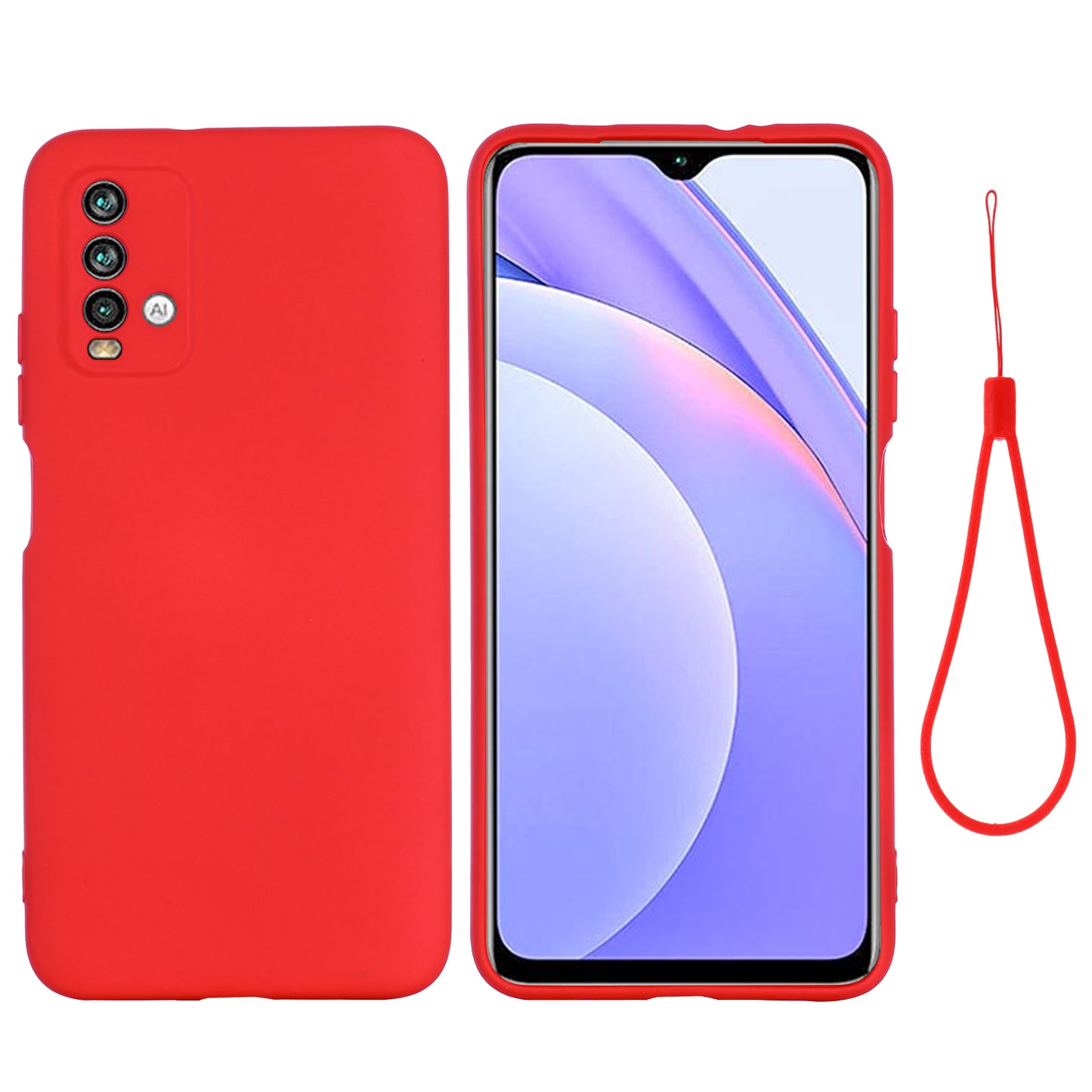 Shockproof Soft Liquid Silicone Cover Case for Xiaomi Redmi Note 9 4G (Qualcomm 662)/ Redmi 9 Power/Redmi 9T