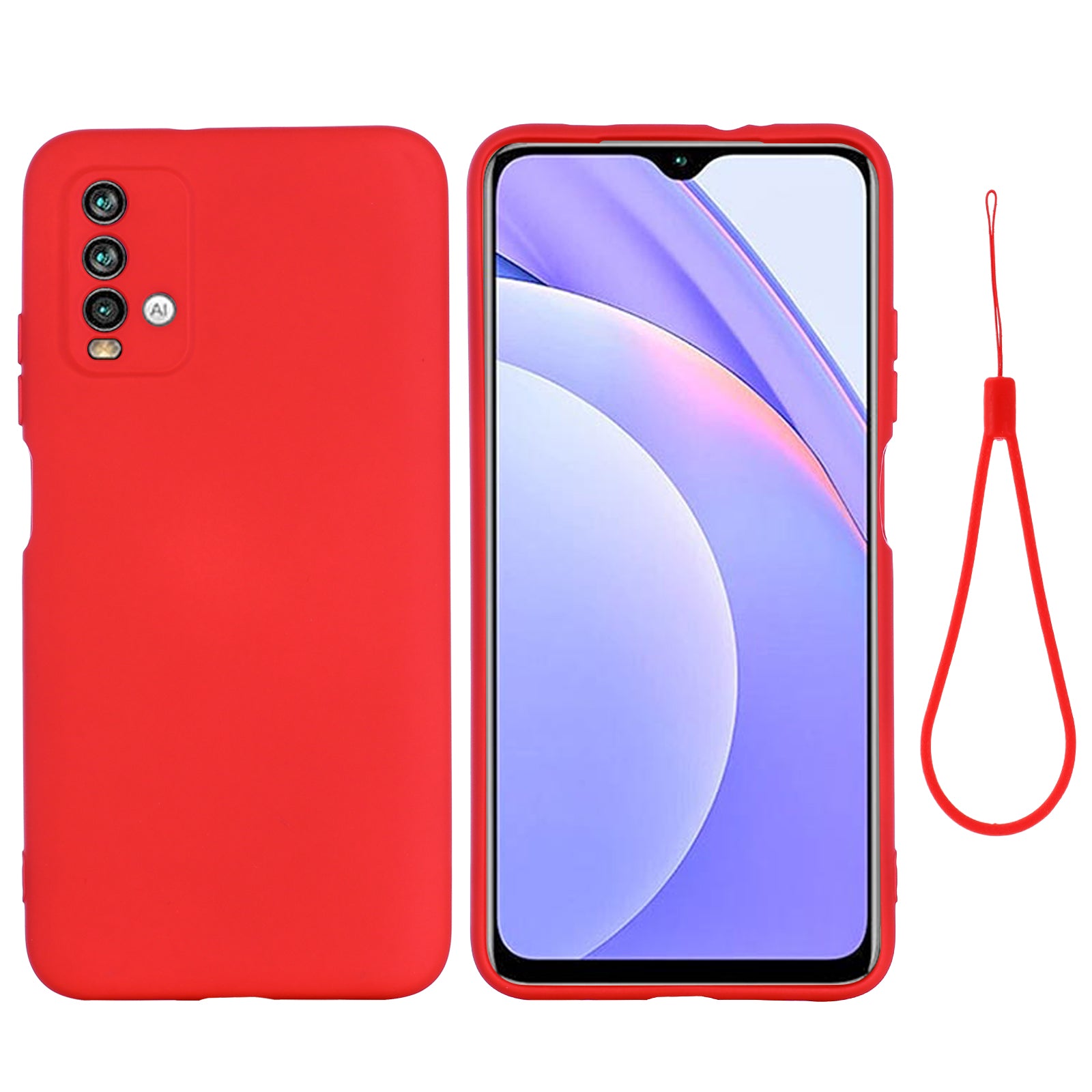 Shockproof Soft Liquid Silicone Cover Case for Xiaomi Redmi Note 9 4G (Qualcomm 662)/ Redmi 9 Power/Redmi 9T