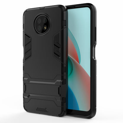 2-in-1 Plastic + TPU Hybrid Case Kickstand Shell for Xiaomi Redmi Note 9 5G/Redmi Note 9T 5G