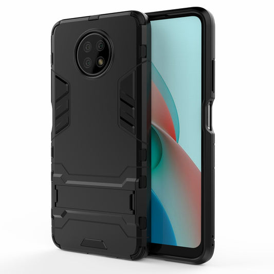 2-in-1 Plastic + TPU Hybrid Case Kickstand Shell for Xiaomi Redmi Note 9 5G/Redmi Note 9T 5G