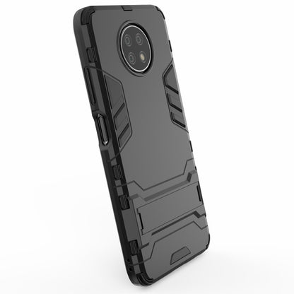 2-in-1 Plastic + TPU Hybrid Case Kickstand Shell for Xiaomi Redmi Note 9 5G/Redmi Note 9T 5G