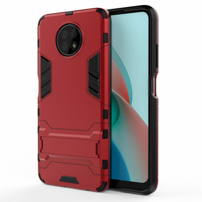 2-in-1 Plastic + TPU Hybrid Case Kickstand Shell for Xiaomi Redmi Note 9 5G/Redmi Note 9T 5G