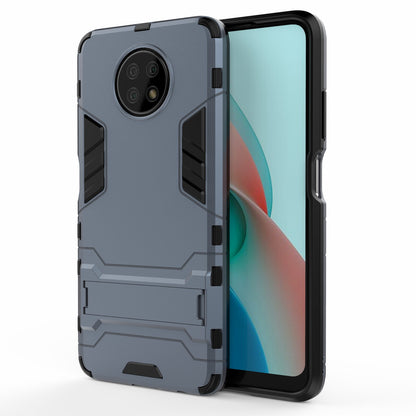 2-in-1 Plastic + TPU Hybrid Case Kickstand Shell for Xiaomi Redmi Note 9 5G/Redmi Note 9T 5G
