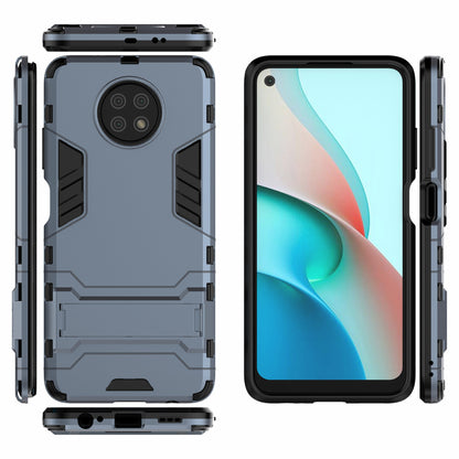 2-in-1 Plastic + TPU Hybrid Case Kickstand Shell for Xiaomi Redmi Note 9 5G/Redmi Note 9T 5G