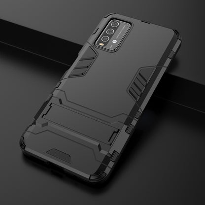 2-in-1 Plastic TPU Hybrid Kickstand Case Shell for Xiaomi Redmi Note 9 4G (Qualcomm Snapdragon 662)/9 Power/9T