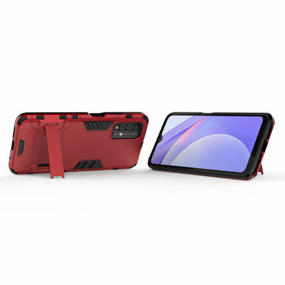 2-in-1 Plastic TPU Hybrid Kickstand Case Shell for Xiaomi Redmi Note 9 4G (Qualcomm Snapdragon 662)/9 Power/9T