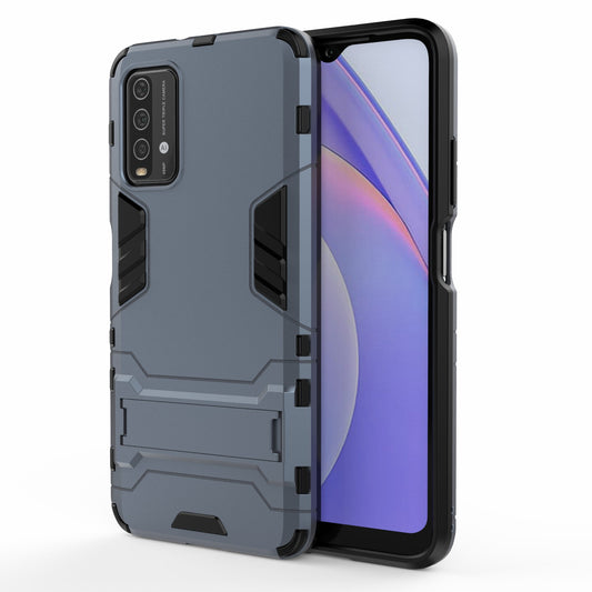 2-in-1 Plastic TPU Hybrid Kickstand Case Shell for Xiaomi Redmi Note 9 4G (Qualcomm Snapdragon 662)/9 Power/9T