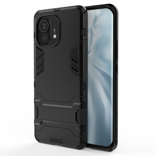 2-in-1 Plastic + TPU Combination Kickstand Hybrid Case Shell for Xiaomi Mi 11