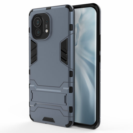 2-in-1 Plastic + TPU Combination Kickstand Hybrid Case Shell for Xiaomi Mi 11