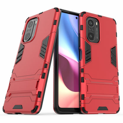 2 in 1 Kickstand Plastic + TPU Hybrid Phone Back Cover Case for Xiaomi Redmi K40/Redmi K40 Pro/Poco F3/Mi 11i