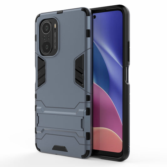 2 in 1 Kickstand Plastic + TPU Hybrid Phone Back Cover Case for Xiaomi Redmi K40/Redmi K40 Pro/Poco F3/Mi 11i